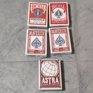 New Playing Cards Poker lot of 5